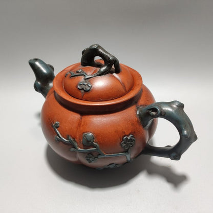 Vintage China Yixing Purple Clay Teapot Zisha Ceremony Fine Plum Blossom Teaware