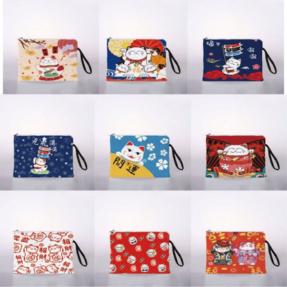 Cosmetic Bag Digital Printing Traveling Storage Purse Zipper Jacquard Pouch 1 PC