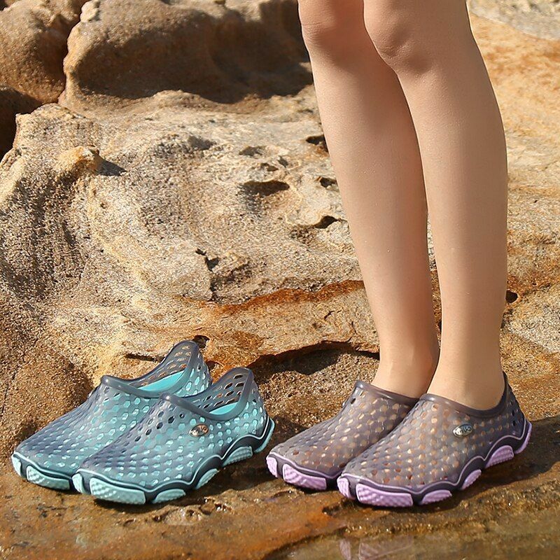 Beach shoes Outdoor River Walking Hollow out Jelly Garden Travel Comfortable PVC