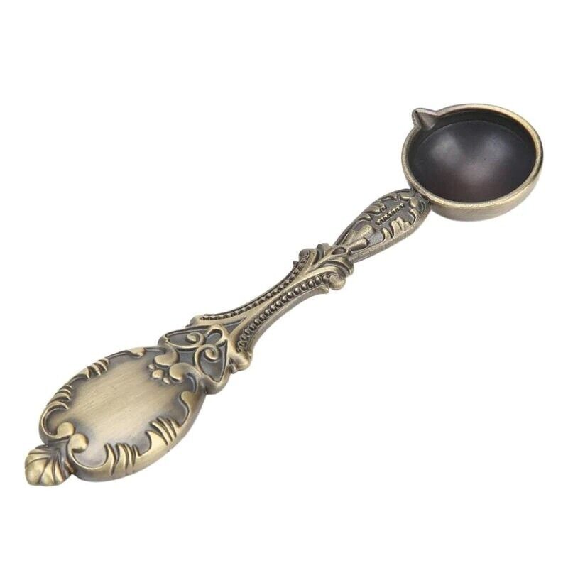 Wax Stamps Seal Antique Fire Paint Sealing Tools Melting Spoon 10.5x2.5cm Copper