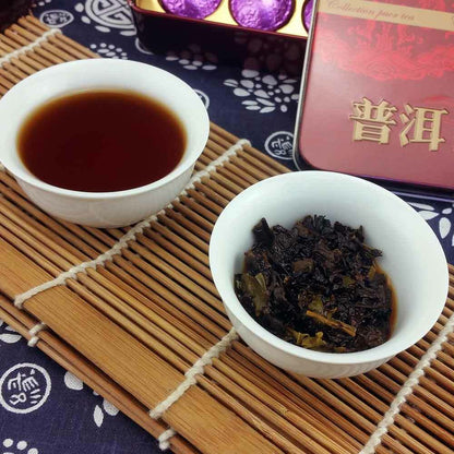 / Jasmine Mini Tuocha Ripe Puer, Delicate Box Pack Shu Puerh Tea 75g