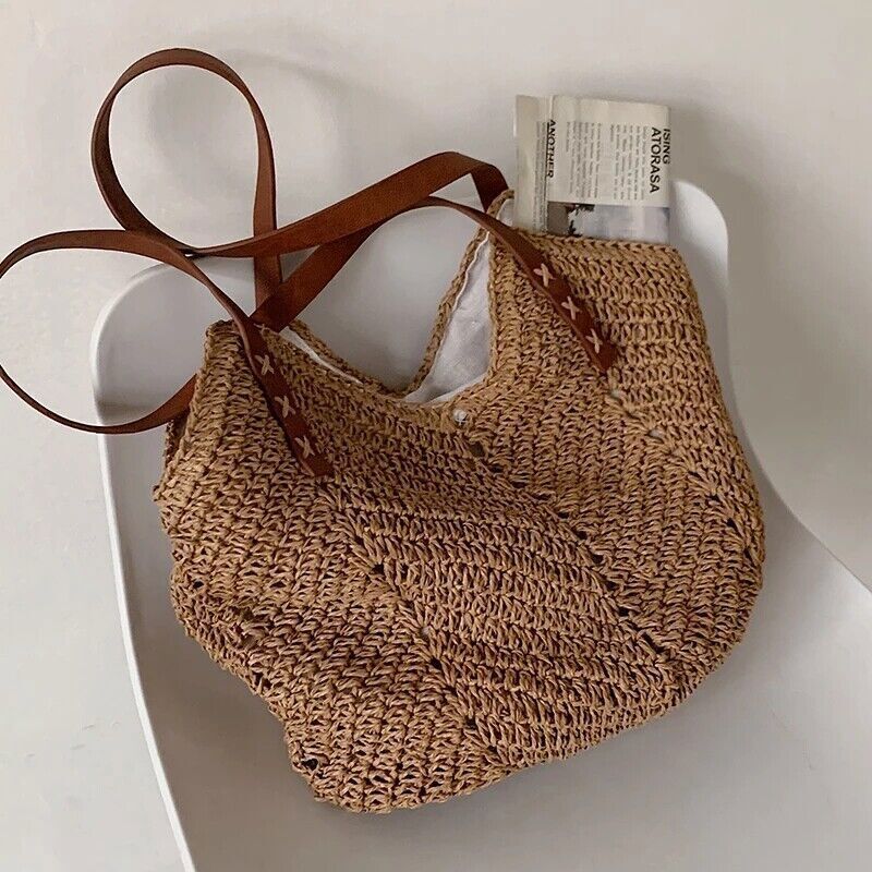 Weave Tote Bag Female Bohemian Shoulder Bags Women Handbags Lady Travel Bags