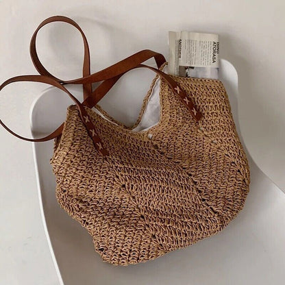 Weave Tote Bag Female Bohemian Shoulder Bags Women Handbags Lady Travel Bags