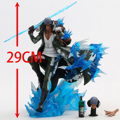 Anime One Piece Kuzan PVC Actionfigur Modell GK Statue Sammlerstück Spielzeug 2 Köpfe-