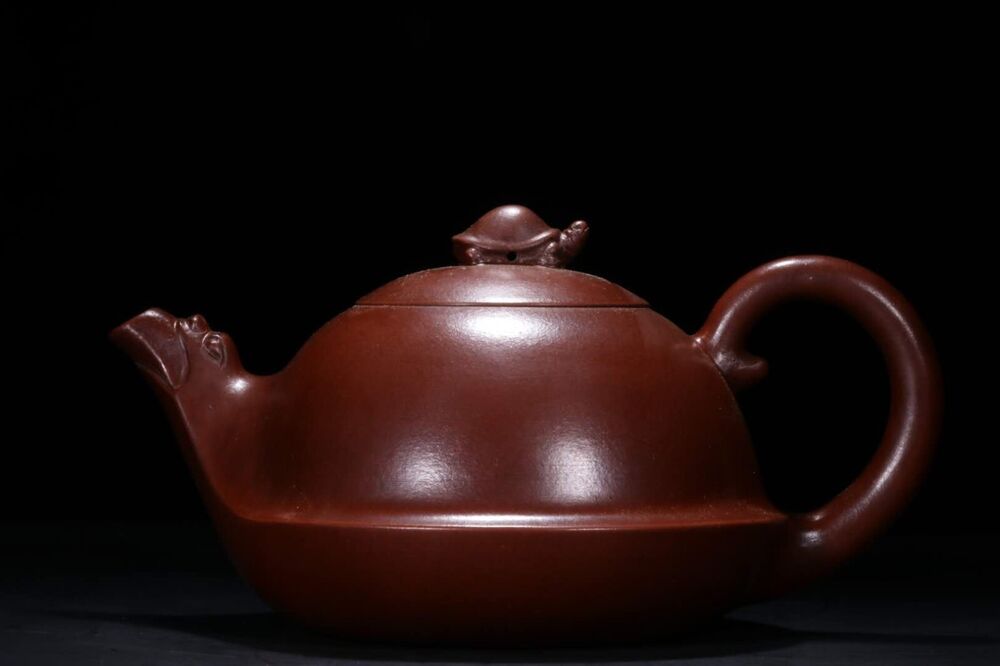 Chinese Yixing Zisha Clay Handmade Exquisite Teapot 品名:紫砂福寿龙龟壶