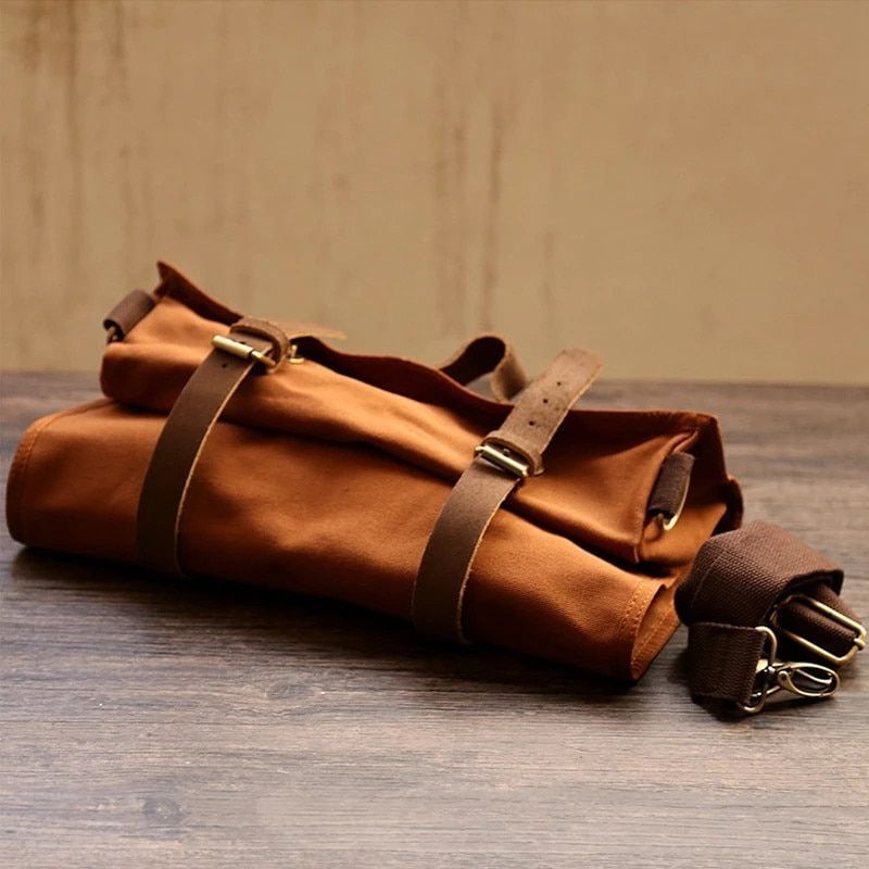 Bar Bartender Carrying Bag Canvas Tool Kit Cocktail Shakers Storage Bag 35x45cm