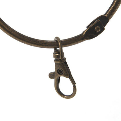 Key Ring Bronze Keychain Clips Hook Clasps Oversize Split DIY Buckle 7.5cm Metal