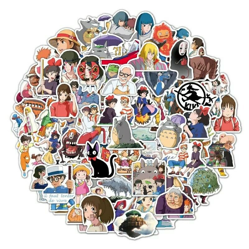 Miyazaki Hayao Studio Ghibli Howling Mobile Castle Monoke Stickers 100Pcs