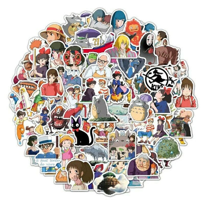 Miyazaki Hayao Studio Ghibli Howling Mobile Castle Monoke Stickers 100Pcs