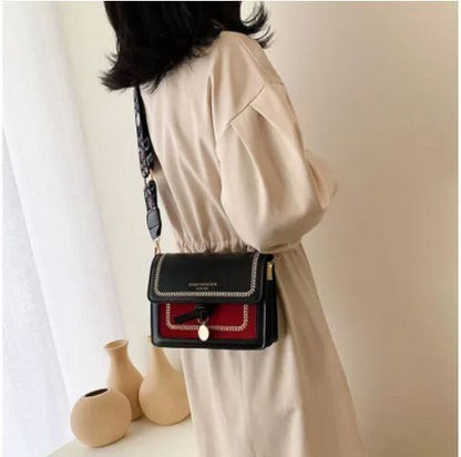 Messenger Bag Transparent PVC Purse Crossbody Chain Shoulder Bag Flap Green Red