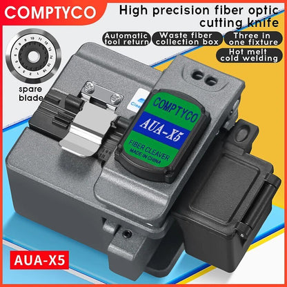 AUA-X5 Optical Fiber Cleaver FTTH Cold Hot Melt Connection Cable Cutting Tools