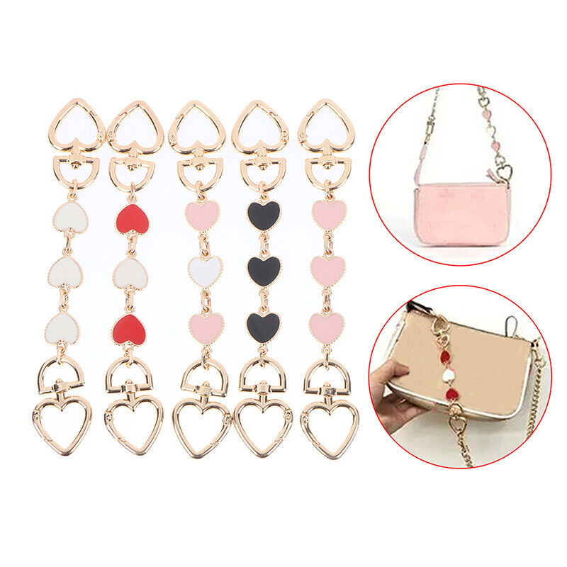 Heart Shaped Replacement Chain Strap Extender For Purse Clutch Handbag Extens-ca