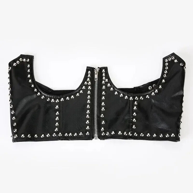 Women Belts Zipper Closure Corset Lift Up Masquerade Party Crop Tops Cummerbunds