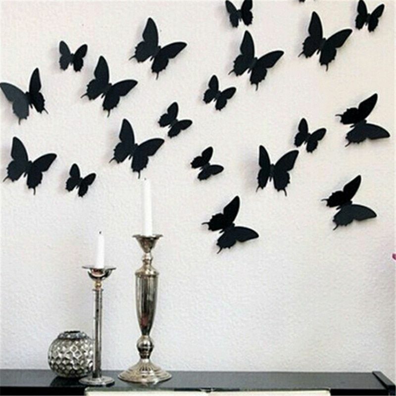 Butterfly Wall Furniture Stickers Home Poster Kitchen Room Adhesive Decoration