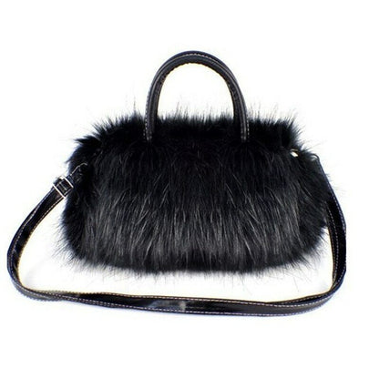Pretty Cute Faux Rabbit Fur Handbag Shoulder Messenger Bag Fashion Long FurGrass