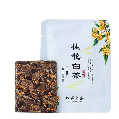 30Pcs Fuding White Tea Small Brick High Mountain Osmanthus Fragrans White Tea