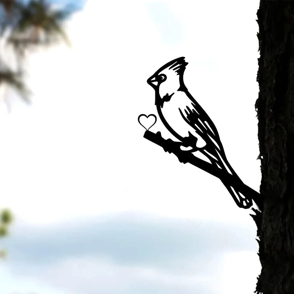 1pc Metal Swallow, Pileated Woodpecker Tree Art Decoration Metal Yard Art Birds
