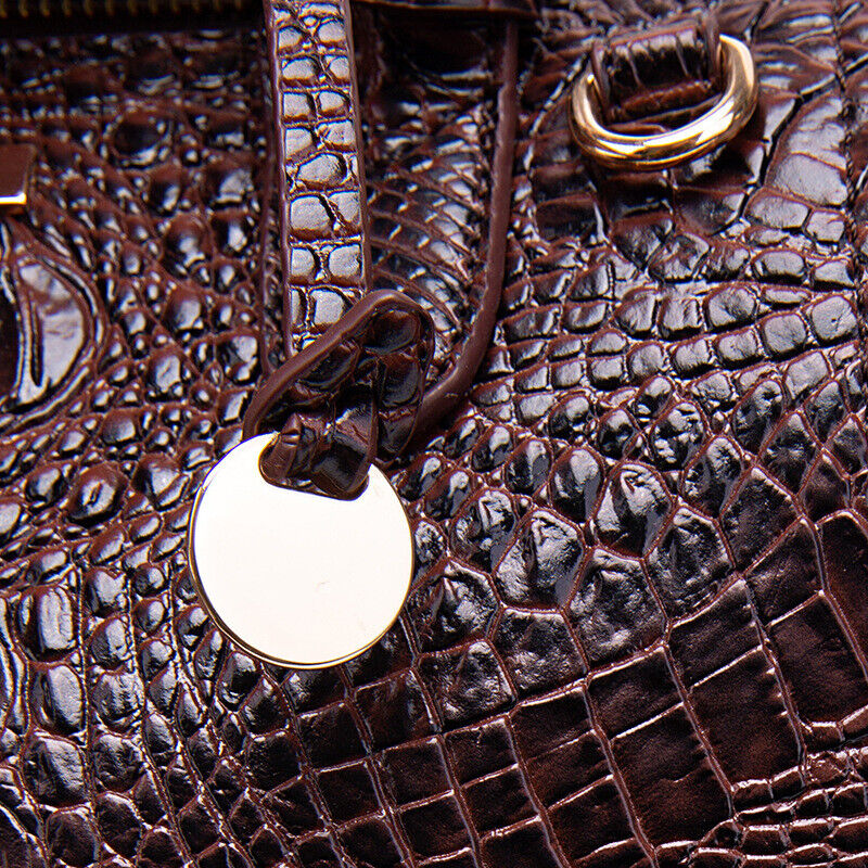 Women Patent Leather Crocodile Handbag Sling Satchel Tote Shoulder Bag Party Bag