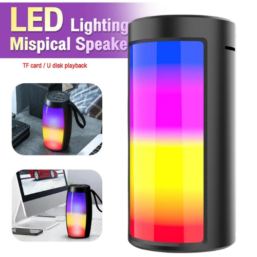 Bocina bluetooth con luces LED de colores Portable con bocina Parlante Altavoz