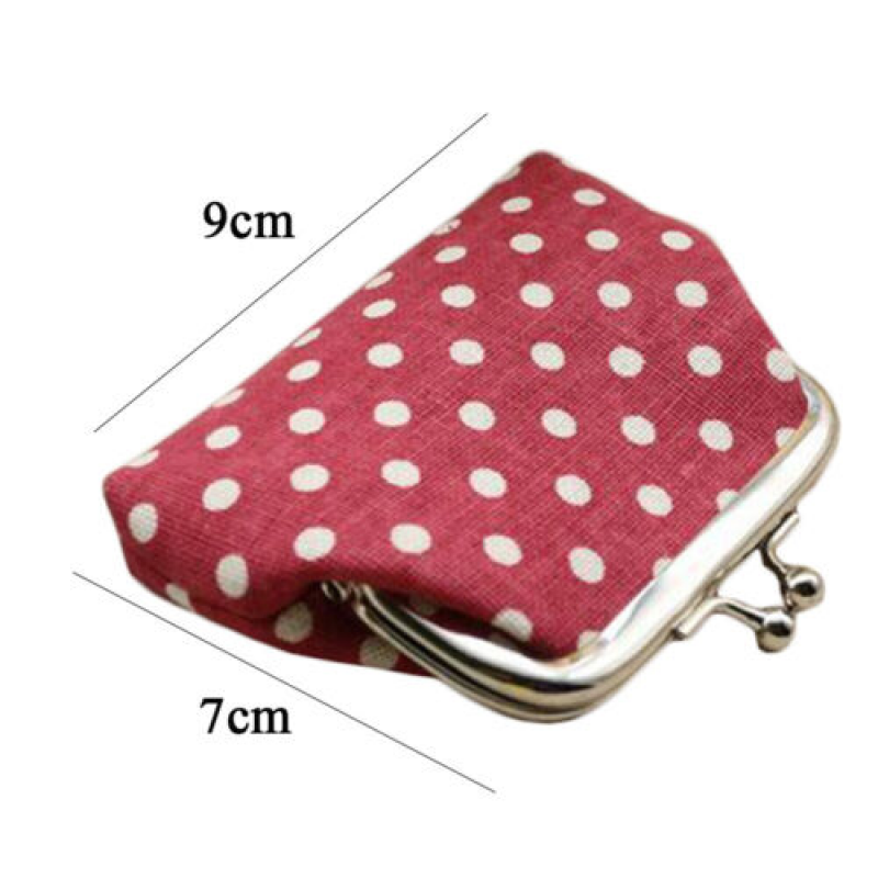 Women Mini Purse Card Coin Bag Dot Design Wallet Lady Kids Fashion Cute Hand Bag