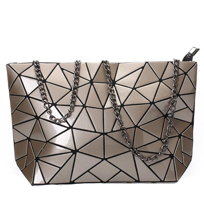 Chain Shoulder Bag Geometric Messenger Bags Plain Folding Crossbody Bags Clutch