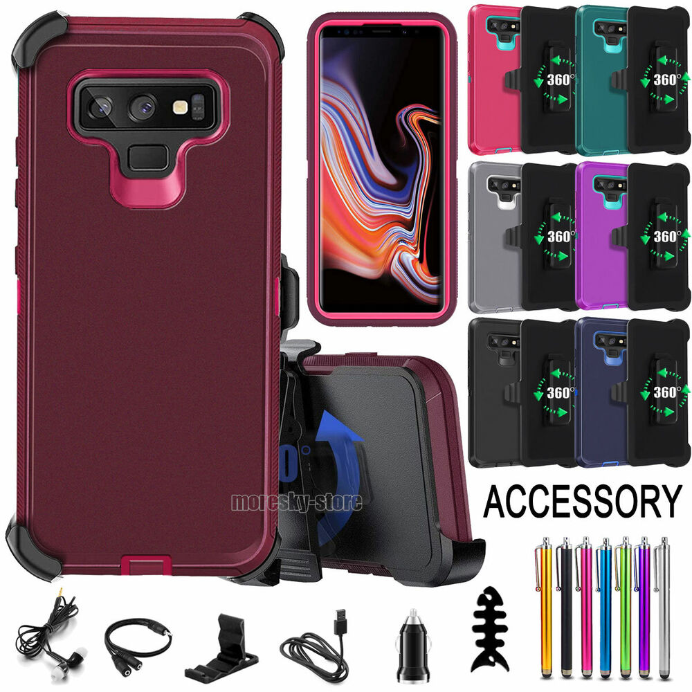 For Samsung Galaxy Note 9 Case w/ Belt Holster Shockproof Phone Cover Accessory
