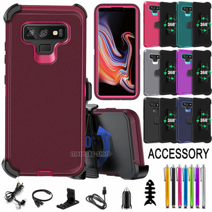 For Samsung Galaxy Note 9 Case w/ Belt Holster Shockproof Phone Cover Accessory