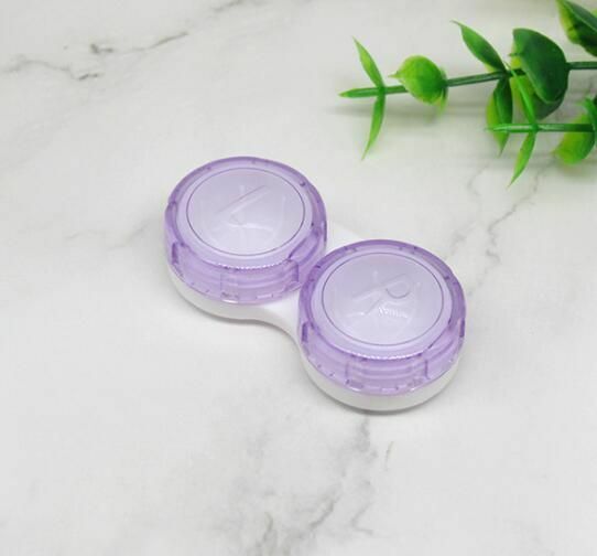 Contact Lens Case Box Mirror Women Mini Square Lovely Eyes Container Bag Travel