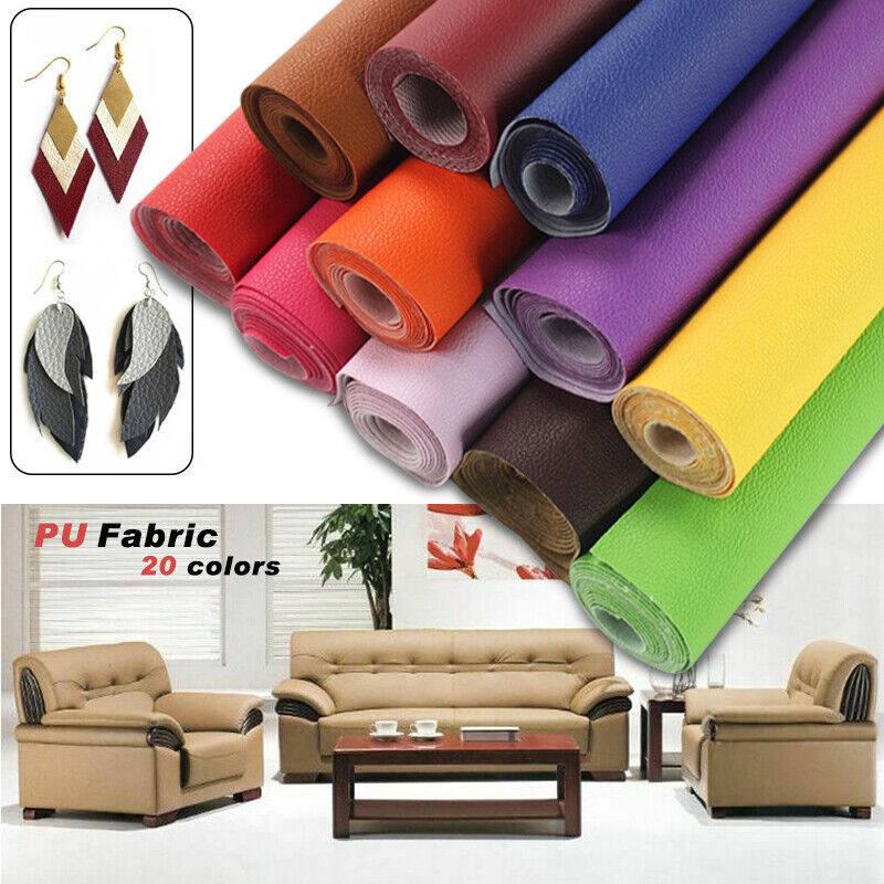 140*50cm PU Faux Leather Fabric Grain Soft Cloth Material DIY Sofa Slipcover Bag