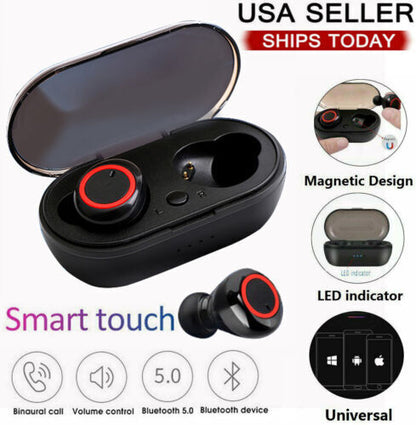 Bluetooth 5.0 Wireless Earbuds Headphone Headset Noise Cancelling TWS Waterproof