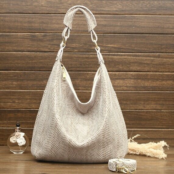 100% Genuine Leather Shiny Shoulder Bags Big Bag Handbags Women