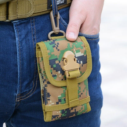 Metal Detector Camo Bag Waist Pack Hook Loop Belt Pouch Military Outdoor Sports