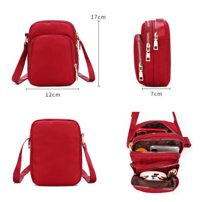 Women Crossbody Zipper Mobile Phone Shoulder Bag Lady Female Handbag