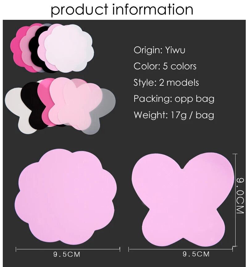 Nail Art Tools 2Pcs Silicone Paint Palette Mats Butterfly Plum Blossom Stamp Pad