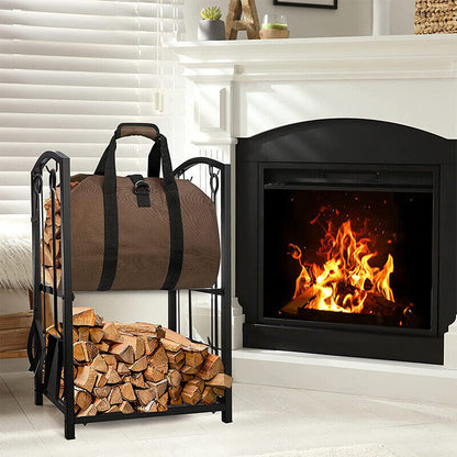 Canvas Heavy Duty Canvas Firewood Handling Tote Bag Firewood Storage Bag NEW
