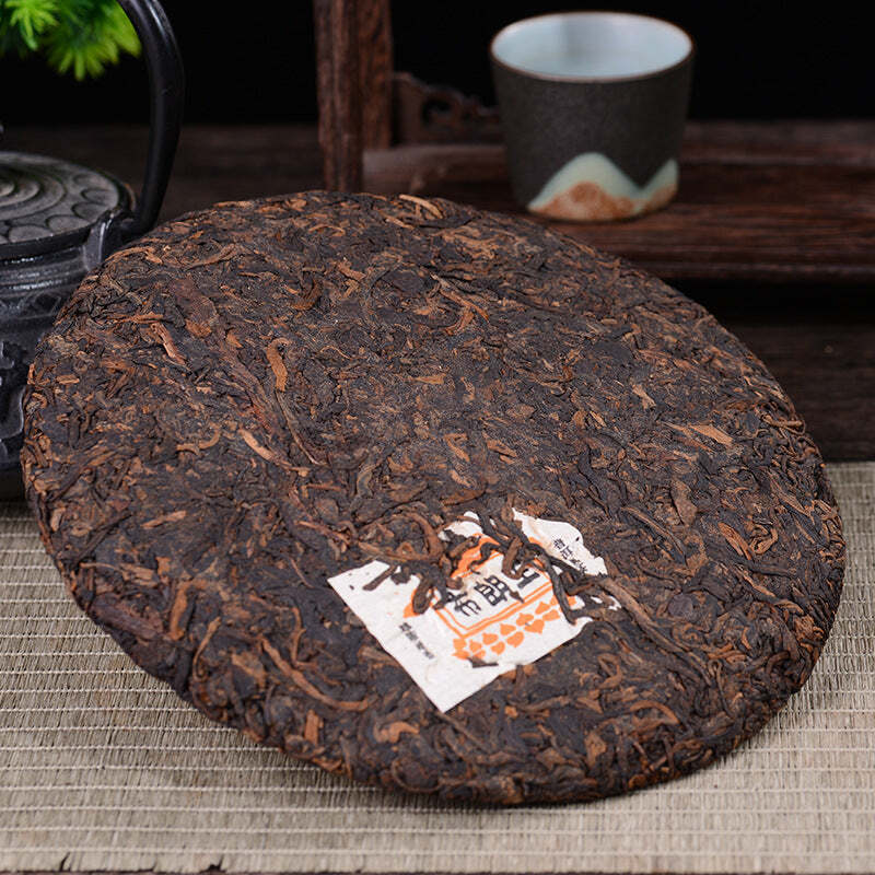 357g Yunnan Cooked Pu-erh Tea Menghai Aged Puerh Ripe Tea Cake Pu'er Black Tea