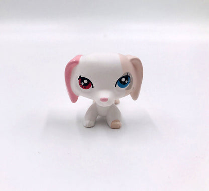Mini Pet Shop OOAK Kids Toys Animals Spot White Dachshund Dog Puppy LPS #2046