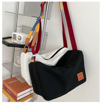Canvas Shoulder Bag Big Capacity Women Messenger Bag Female Crossbody Bags Solid