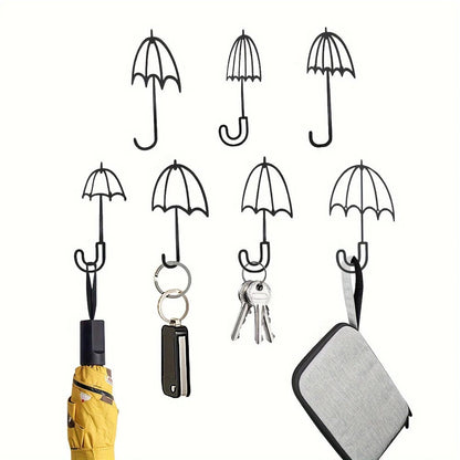 CIFBUY 7PCS Metal Key Coat Hook Creative Umbrella Hook Housewarming Gifts