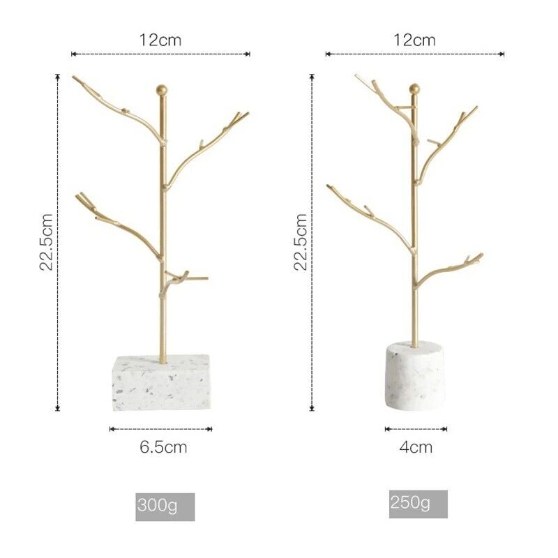 Jewelry Display Storage Rack Earrings Necklace Bracelet Ring Holders 22.5x12x4cm