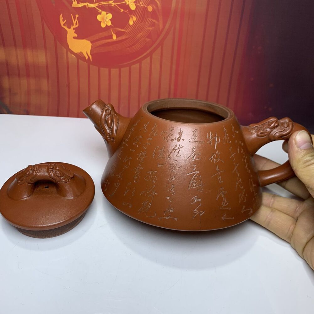Vintage Chinese Yixing Purple Clay Teapot Zisha Ceremony Gift Teaware Exquisite