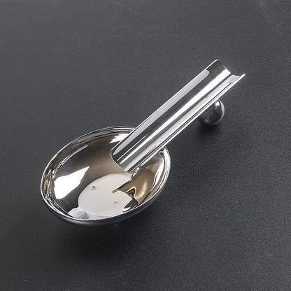 Cigar Ashtray Stainless Steel Spoon Cigarette Holder Stand Accessory 153x65x29mm