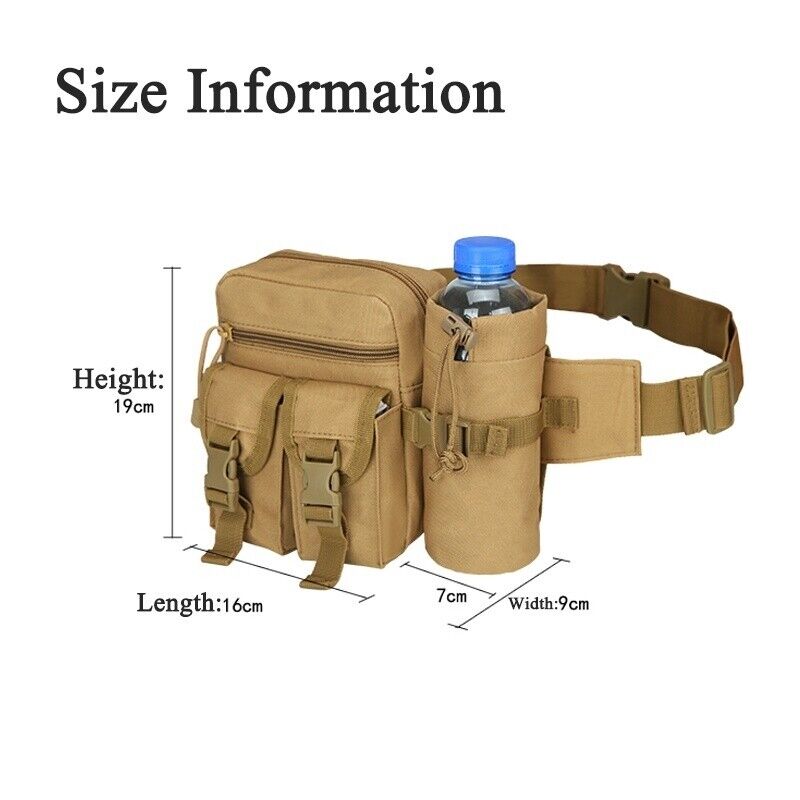Men's Tactical Casual Fanny Pouch Waist Bag Packs Outdoor Military Bag