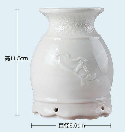 11.5cm Ceramic Lotus Moxibustion Pot Wormwood Gua Sha Massage Tool Moxa Box 艾灸