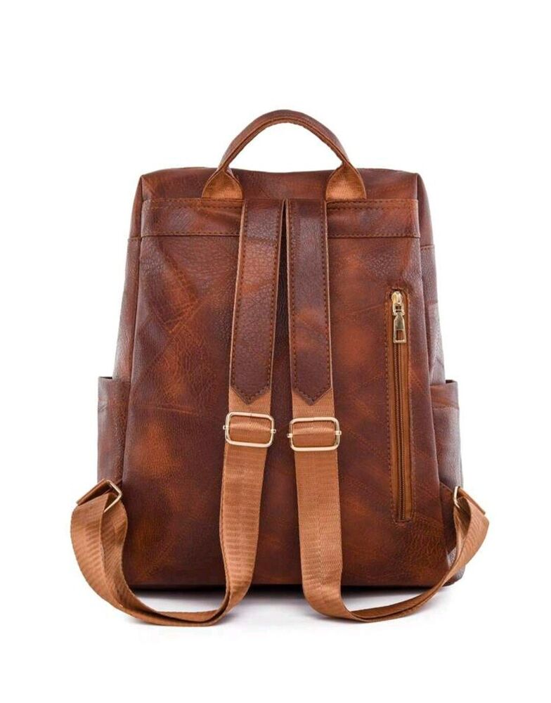 Women Leather Backpack Shoulder Satchel Vintage School Travel Pu Leather Bag
