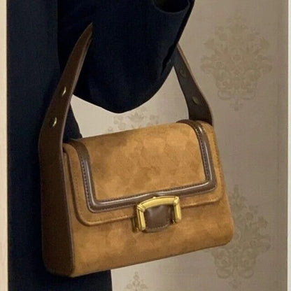 Women's Vintage Satchel Handbag Elegant Top Handle Classic Bag Retro Gift