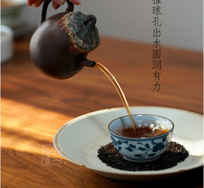 140cc chinese Yixing Handmade Zisha Zi clay Teapot  eggplant GongFu Tea Pot