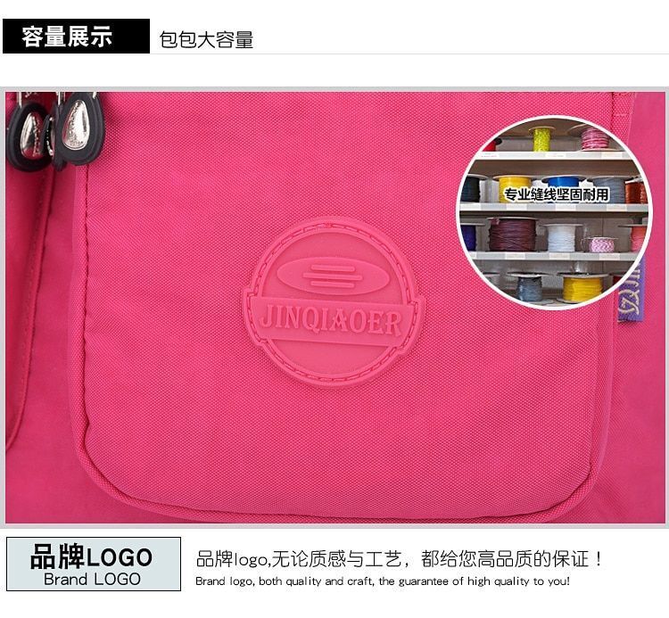 Fashion Casual Purse Waterproof Nylon Shoulder Messenger Bag Polyester Crossbody