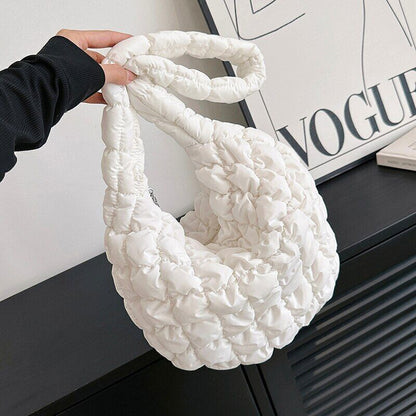 Casual Handbag for Women Cloth Shopper Shopping Bag Fabric Shoulder Side Bag