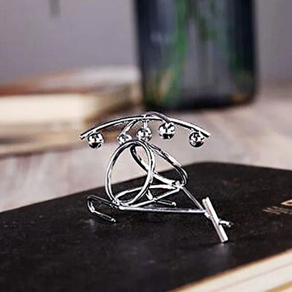 Newton Cradle Iron Man Metal Perpetual Balance Physics Science Pendulum Figurine